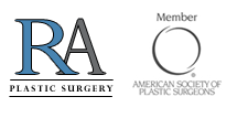 RA plastic surgery logo & member of amercian society of plastic surgeons